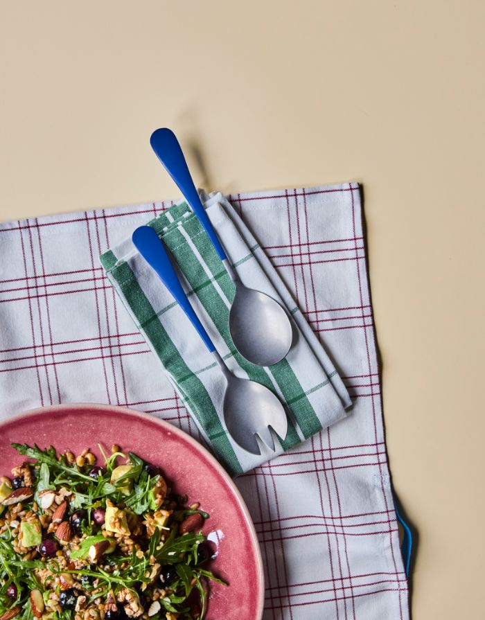 House Doctor Salatbesteck Serv Blau – 2-teiliges Set aus Edelstahl