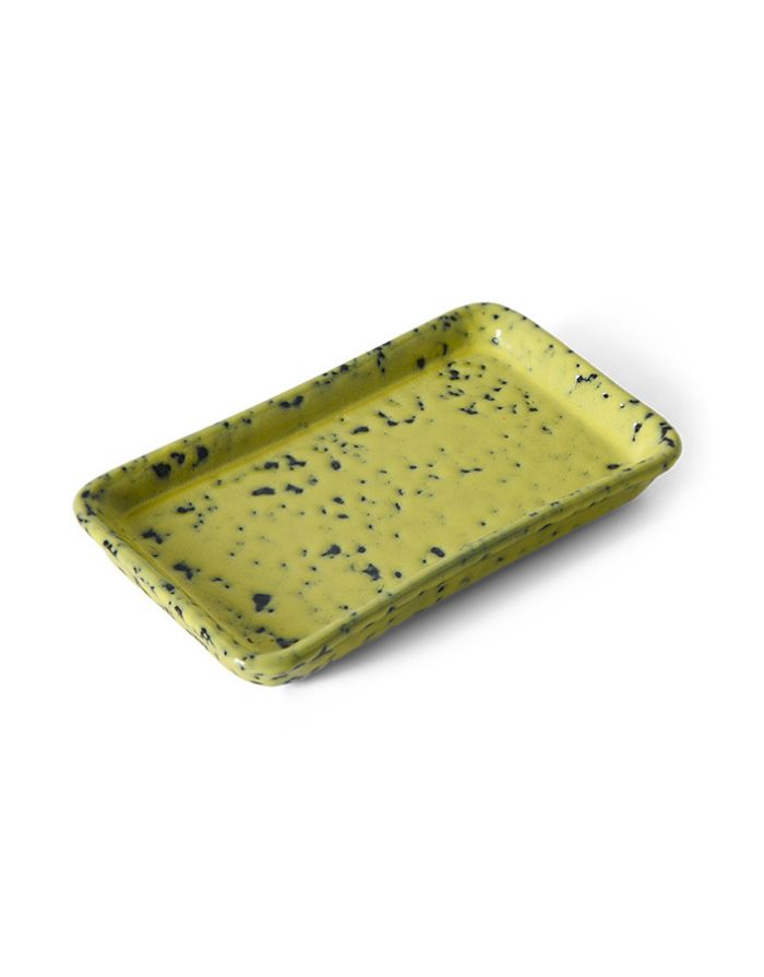 XS Servierplatte Corn von Hkliving mit den Maßen 7,7x13,6x2cm in der Farbe gelb von der Seite