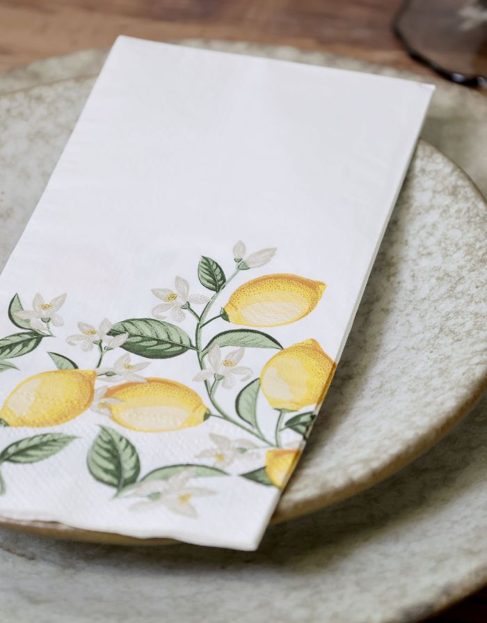 Sommerliche Papierservietten von Chic Antique mit dekorativem Design und 3-lagiger Qualität.