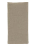 Naturfarbene Stoffserviette von Chic Antique aus Baumwolle in Leinenoptik im Format 40 × 40 cm.