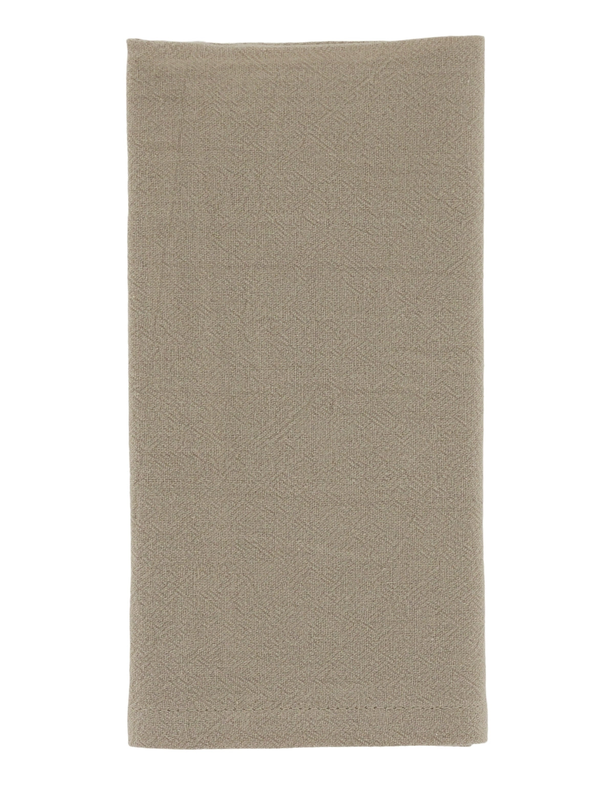 Naturfarbene Stoffserviette von Chic Antique aus Baumwolle in Leinenoptik im Format 40 × 40 cm.