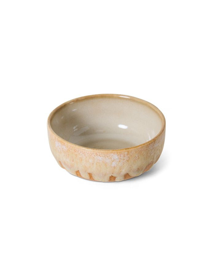 70s Ceramics Tapas Bowl Dunes mit organischer Glasur und künstlerischem Finish
