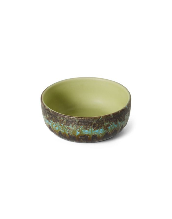 70s Ceramics Tapas Bowl Fern mit organischer Glasur und künstlerischem Finish