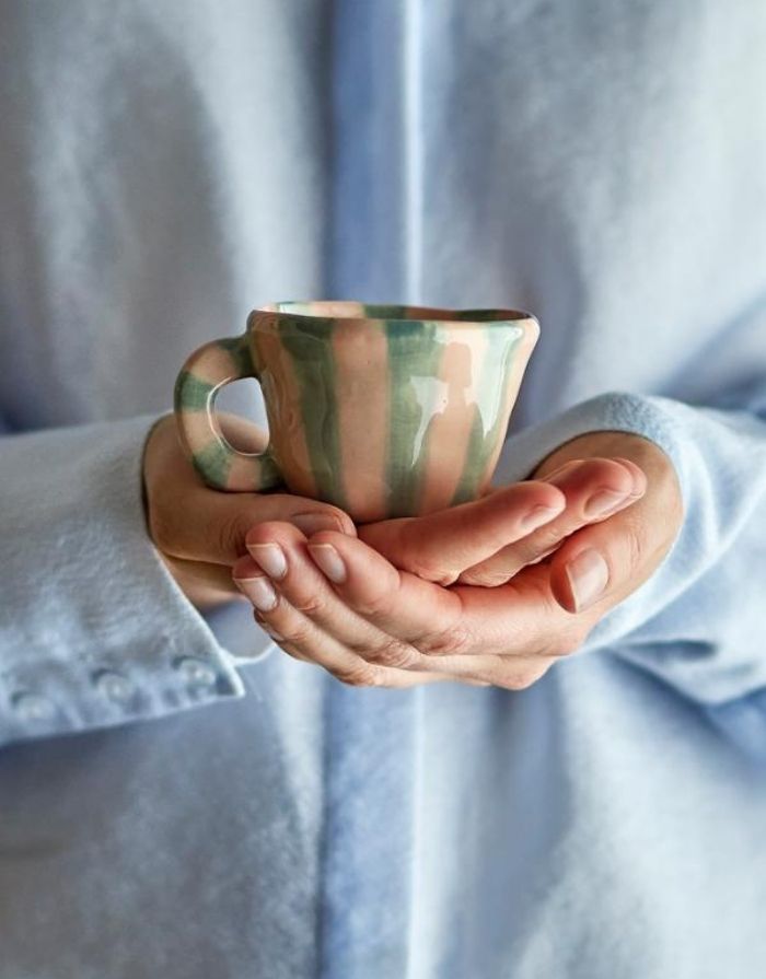 Tasse Nini I Streifen/Rose