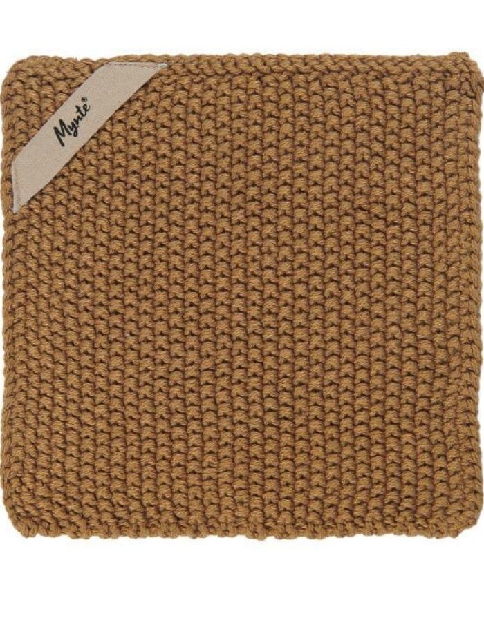 Topflappen Gestrickt Mynte I Honig