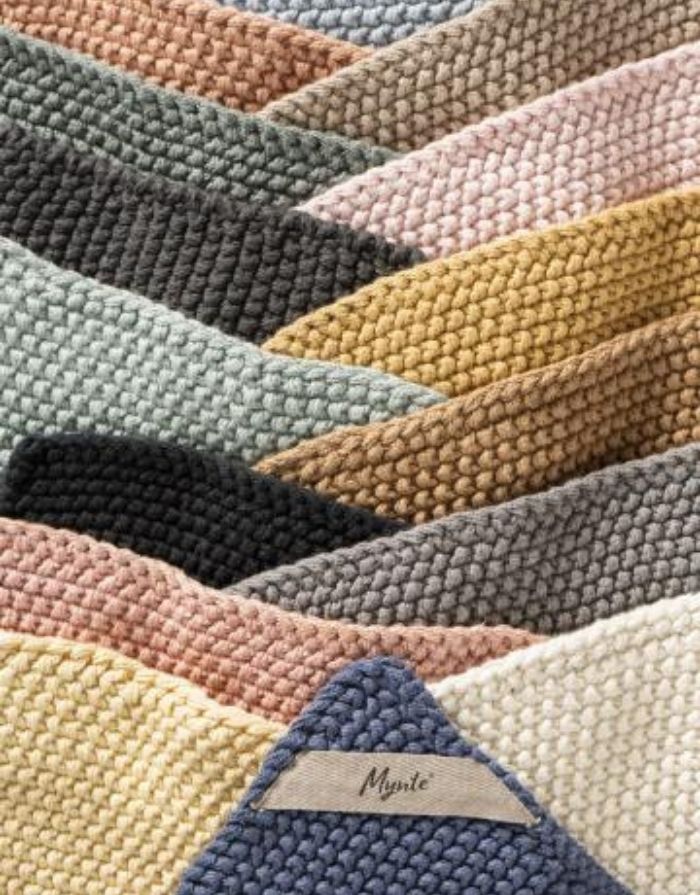 Topflappen Gestrickt Mynte I Latte