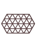 Zone Denmark Silikonuntersetzer Triangles in sechseckiger Form, hitzebeständiger Tischuntersetzer aus Silikon bis 250 Grad, 24 x 14 cm in der Farbe Kalamata