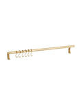 Nordal MALO Wandregal in Messingoptik mit sechs Haken und minimalistischem Design.