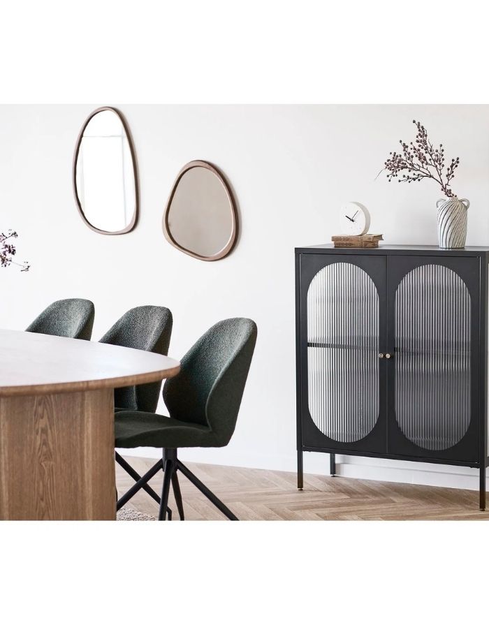 House Nordic Spiegel Luxon in organischer Form mit MDF-Holzrahmen, 44 x 48 cm.