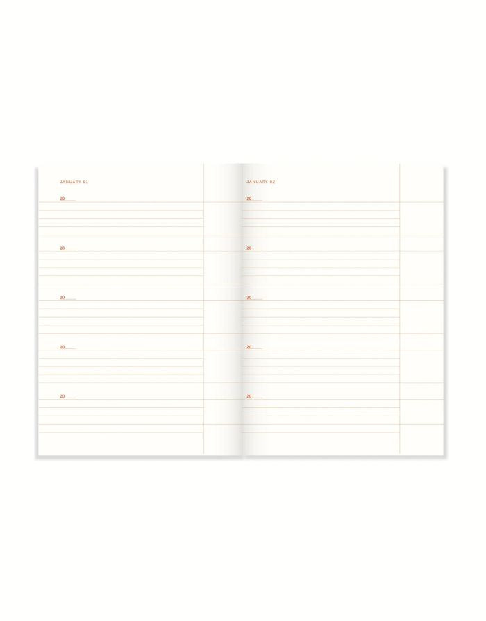 A-Journal One Line a Day Tagebuch in rosa kariertem Design, 5-Jahres-Journal, Hardcover 19x13 cm.