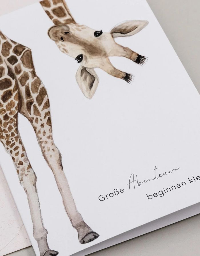 Klappkarte I Giraffe