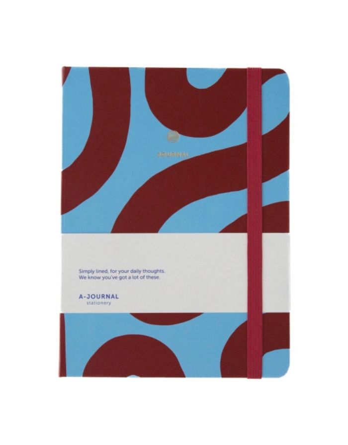 Notizbuch in Braun Blau von a Journal von vorne