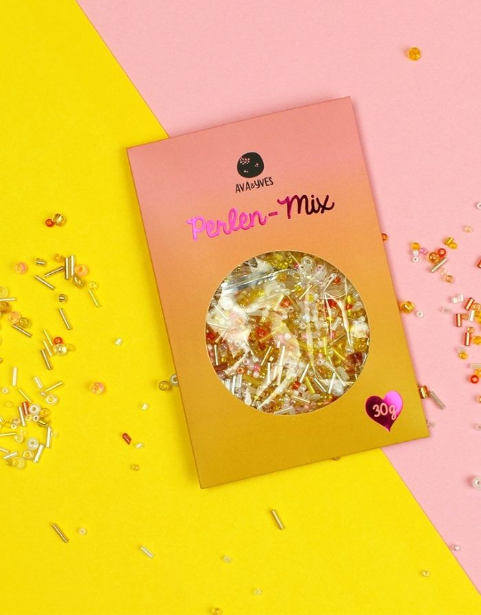 Perlenmix I Rosa/Gold