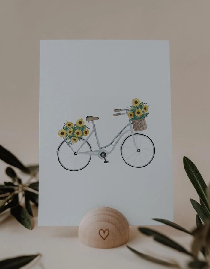 Postkarte I Flowerbike