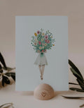 Postkarte I Flowergirl Pink
