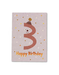 Postkarte I Geburtstag Zahl 3