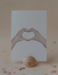Postkarte I Heart Hands