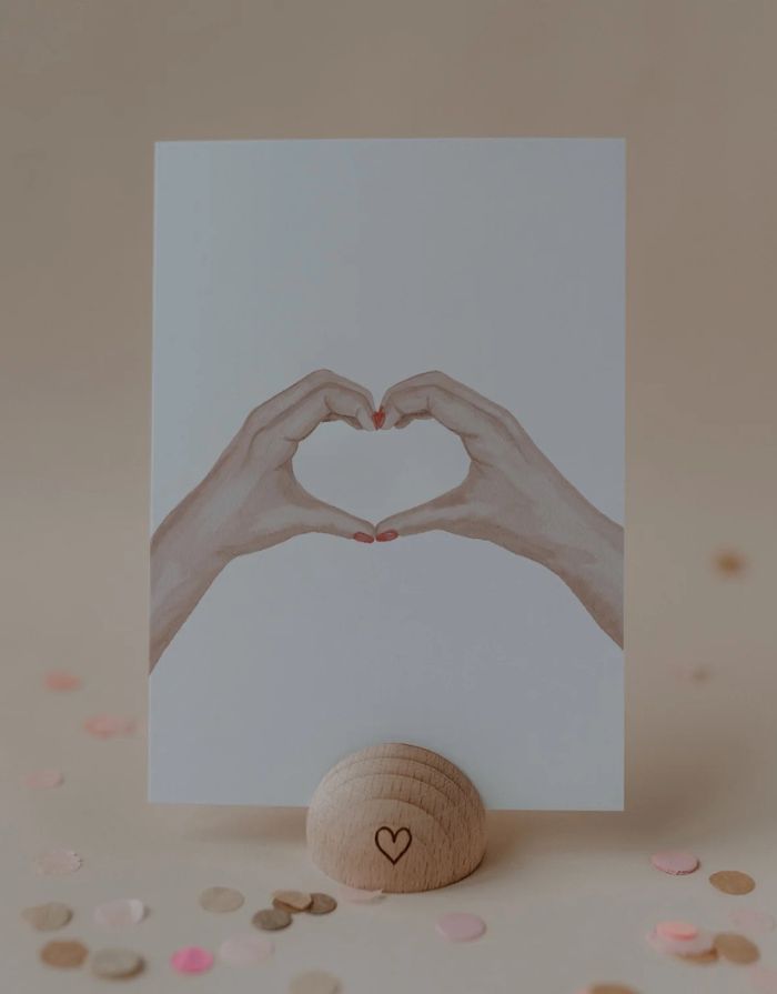 Postkarte I Heart Hands