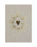 Postkarte I Herz mit Blumenkranz