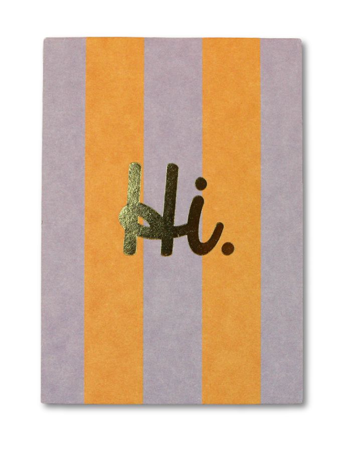 Postkarte I Hi. - Flieder/Lachs