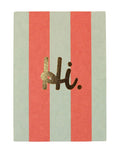 Postkarte I Hi. - Mint/Rosa