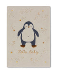 Postkarte I Pinguin blau - Hello Baby