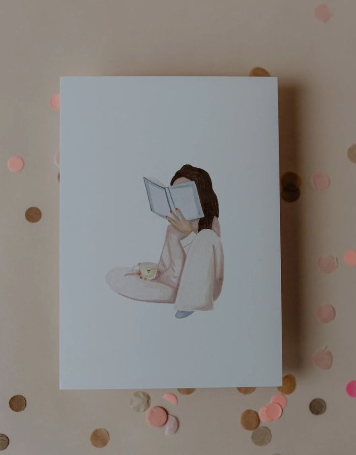 Postkarte I Pyjama Girl