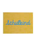 Postkarte Schulkind I Gelb / Türkis