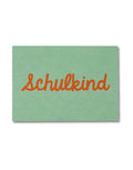 Postkarte I Schulkind - Grün/Orange