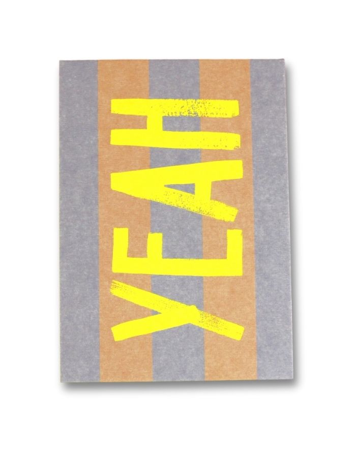 Postkarte I Yeah Flieder/Rosa/Neon