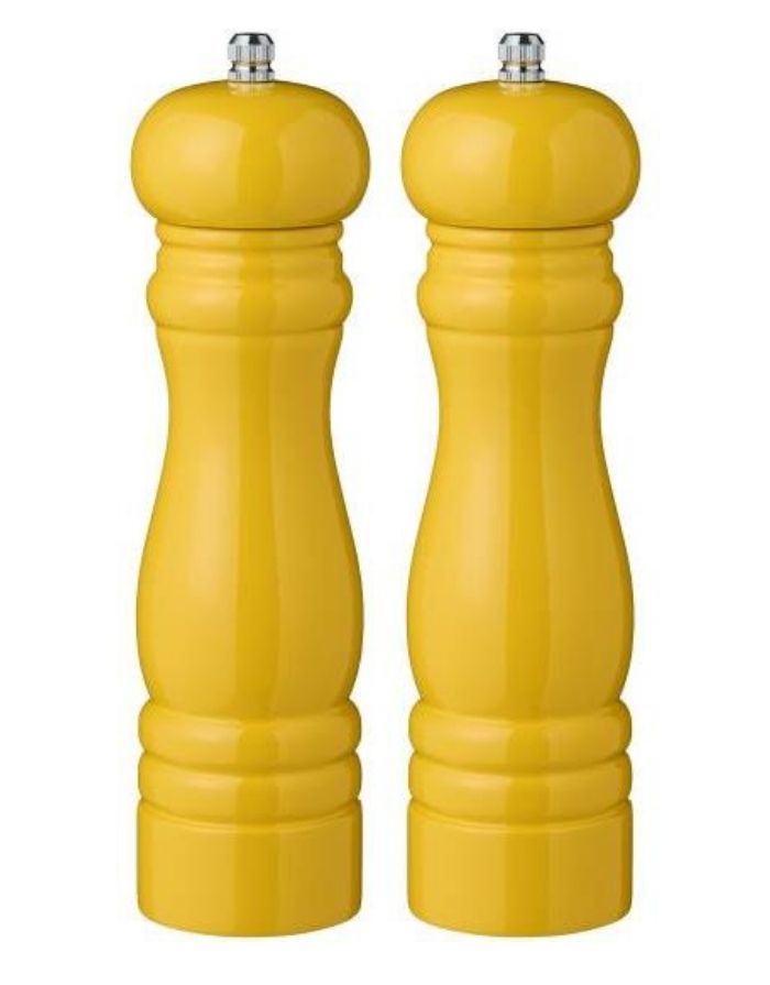 Salz und Pfeffermühlen Set von Ib Laursen in Gelb