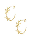 Ohrringe Star Hoop I Gold