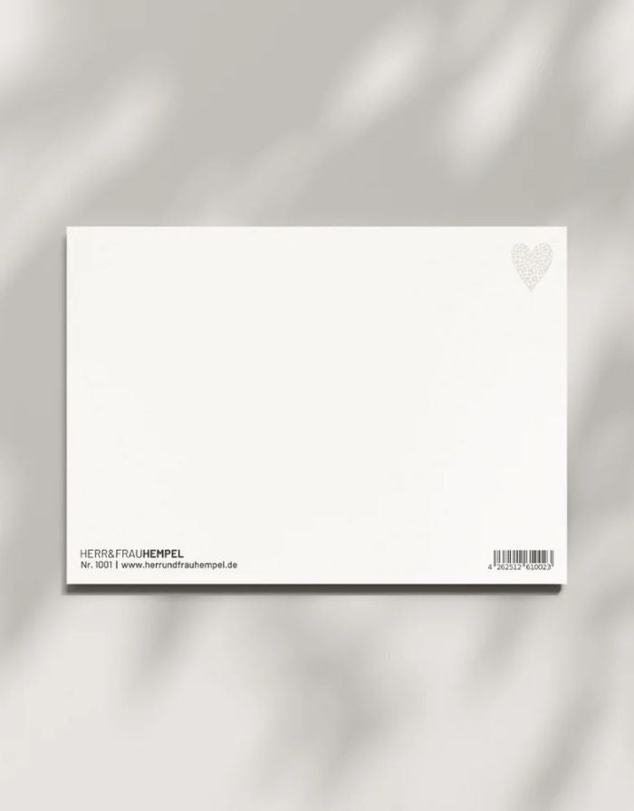 Postkarte von Herr und Frau Hempel aus hochwertiger Holzschliffpappe im DIN-A6-Format und Blanko Rückseite