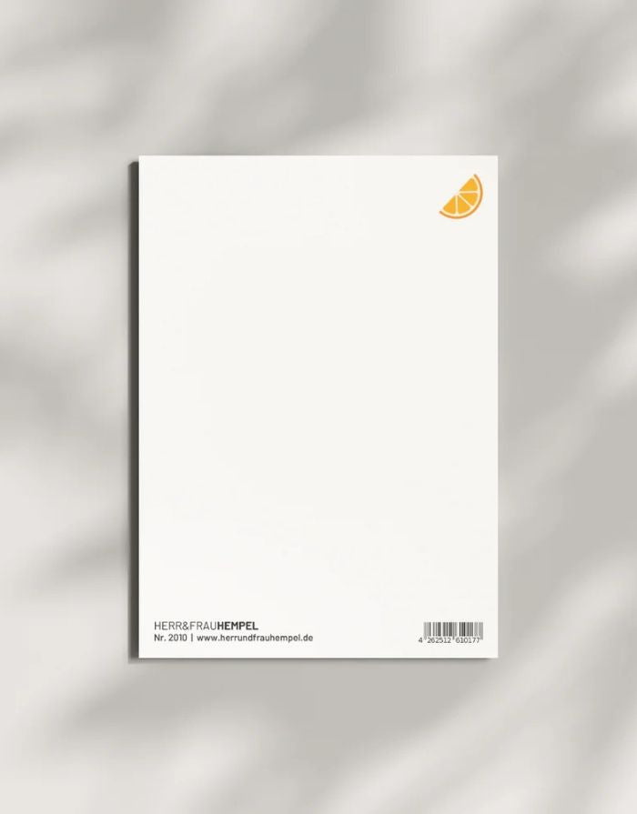 Postkarte von Herr und Frau Hempel aus hochwertiger Holzschliffpappe im DIN-A6-Format mit Blanko Rückseite