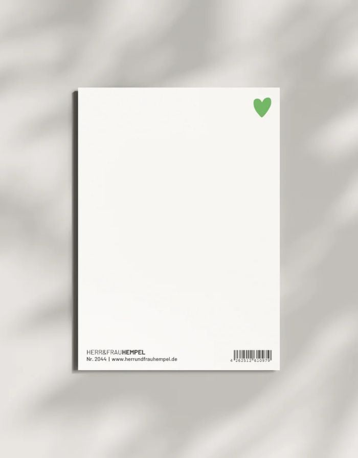 Postkarte von Herr und Frau Hempel aus hochwertiger Holzschliffpappe im DIN-A6-Format mit Blanko Rückseite 