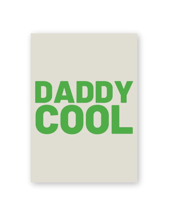 Postkarte von Herr und Frau Hempel aus hochwertiger Holzschliffpappe im DIN-A6-Format mit der Aufschrift Daddy cool