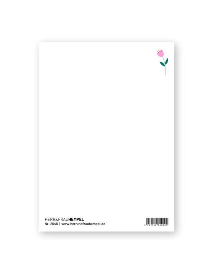  Postkarte von Herr und Frau Hempel aus hochwertiger Holzschliffpappe im DIN-A6-Format mit Blanko Rückseite