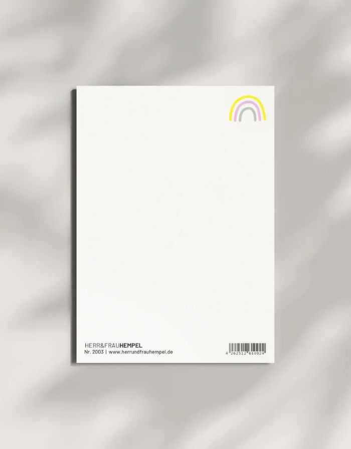 Postkarte von Herr und Frau Hempel aus hochwertiger Holzschliffpappe im DIN-A6-Format mit Blanko Rückseite