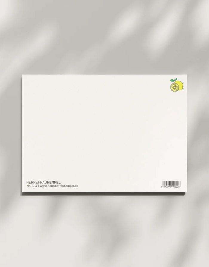 Postkarte von Herr und Frau Hempel aus hochwertiger Holzschliffpappe im DIN-A6-Format mit Blanko Rückseite