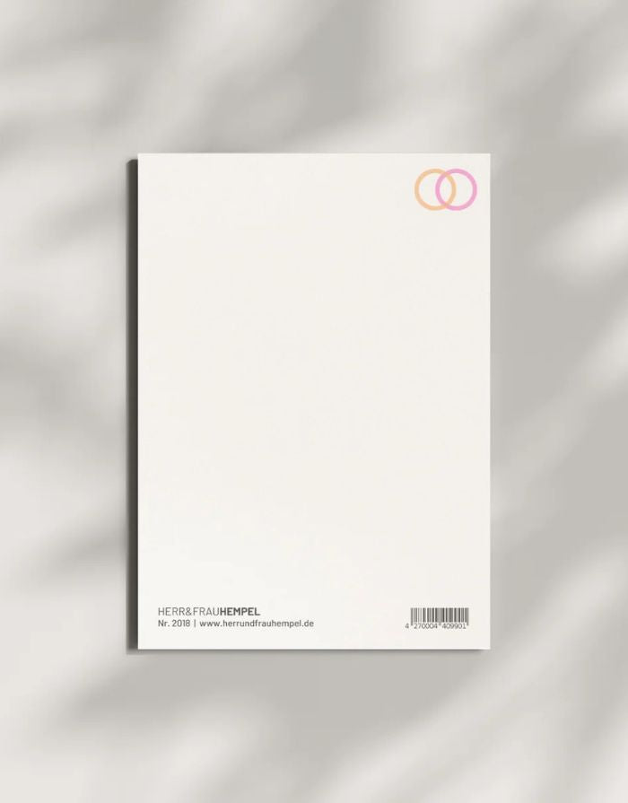 Postkarte von Herr und Frau Hempel aus hochwertiger Holzschliffpappe im DIN-A6-Format mit Blanko Rückseite