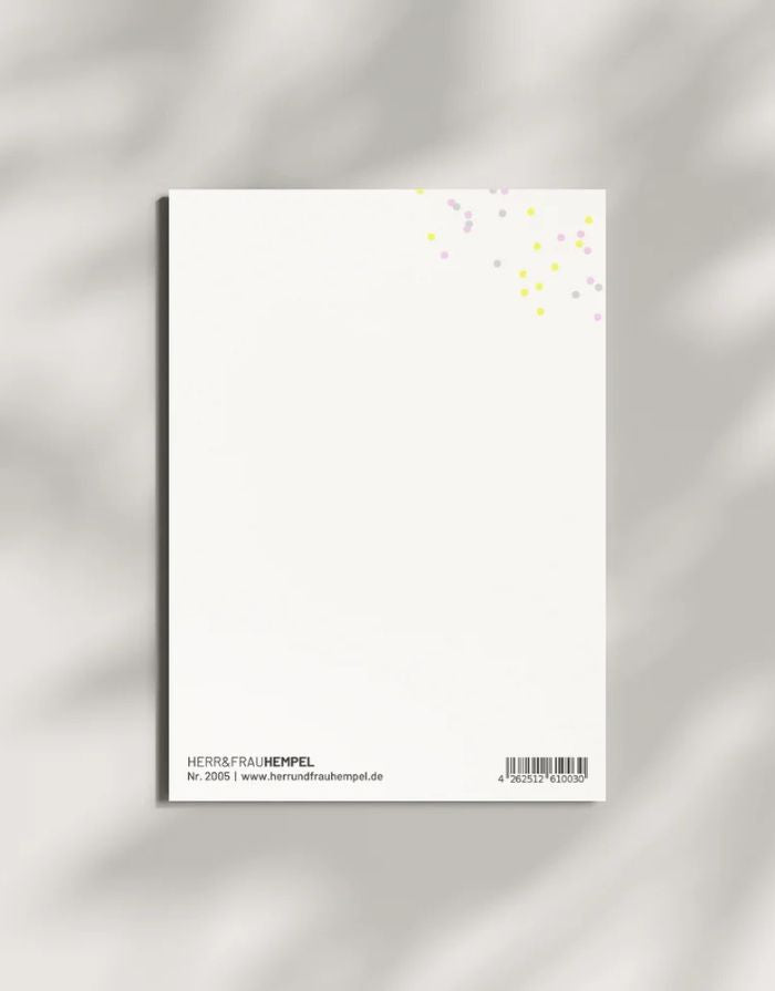 Postkarte von Herr und Frau Hempel aus hochwertiger Holzschliffpappe im DIN-A6-Format mit Blanko Rückseite