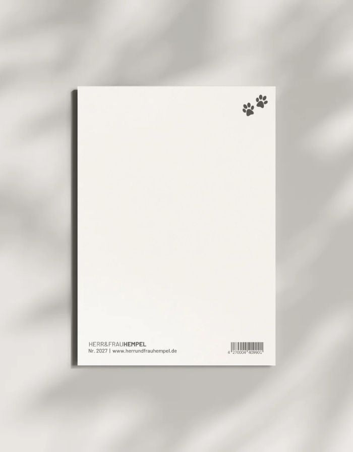 Postkarte von Herr und Frau Hempel aus hochwertiger Holzschliffpappe im DIN-A6-Format mit Blanko Rückseite