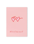 Postkarte I Mit dir ist alles rosa-rot