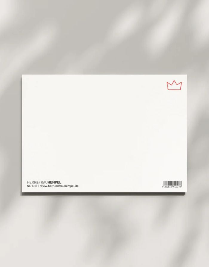 Postkarte von Herr und Frau Hempel aus hochwertiger Holzschliffpappe im DIN-A6-Format mit Blanko Rückseite