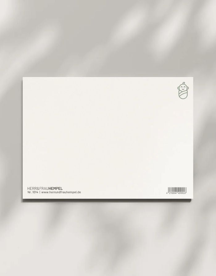 Postkarte von Herr und Frau Hempel aus hochwertiger Holzschliffpappe im DIN-A6-Format mit Blanko Rückseite