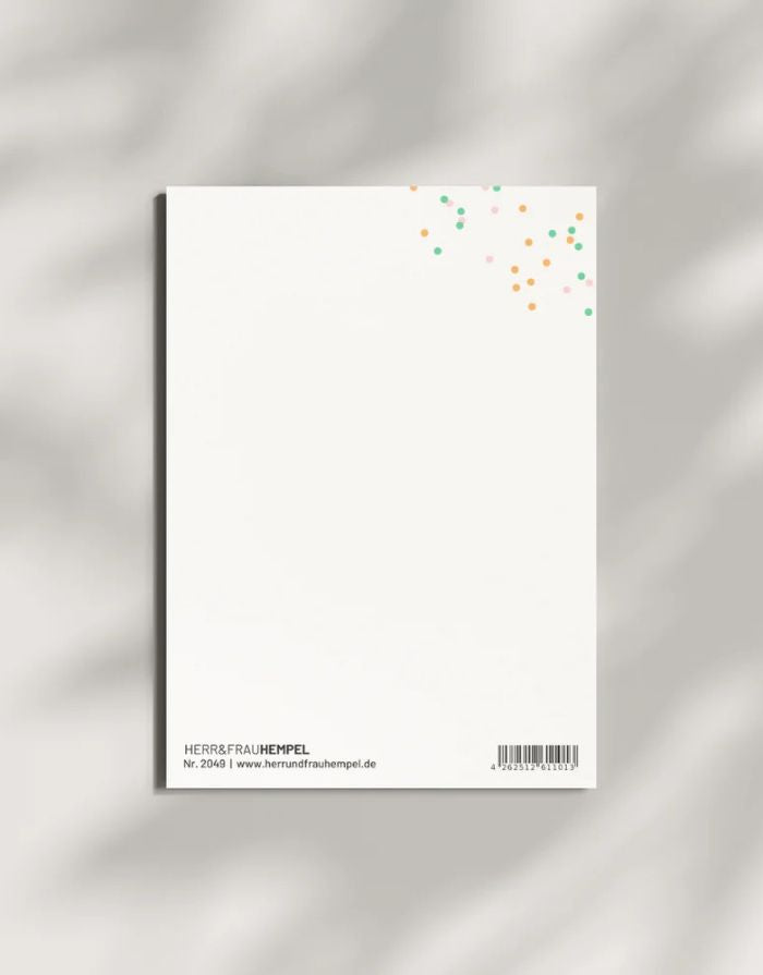 Postkarte von Herr und Frau Hempel aus hochwertiger Holzschliffpappe im DIN-A6-Format mit Blanko Rückseite