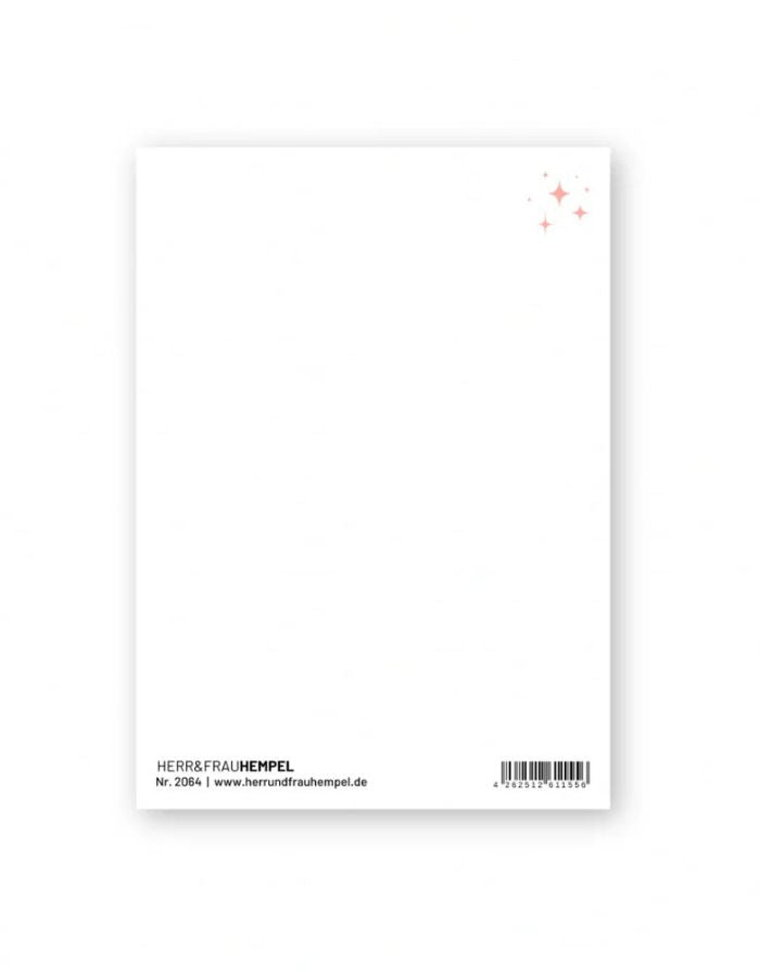 Postkarte von Herr und Frau Hempel aus hochwertiger Holzschliffpappe im DIN-A6-Format