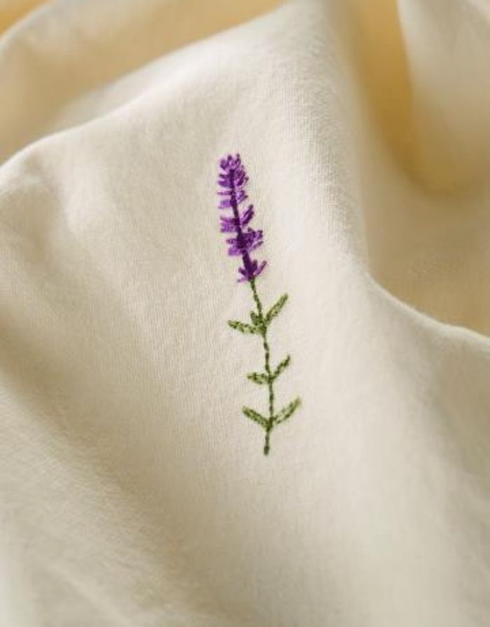 Stoffserviette Flora Butter Cream I Lavendel
