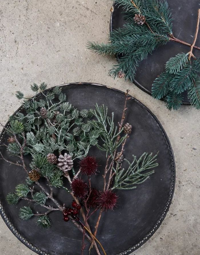 Kunstzweig Fichte von Speedtsberg in Grün, 25 cm lang – langlebige Weihnachtsdeko für Gestecke, Kränze und Vasen