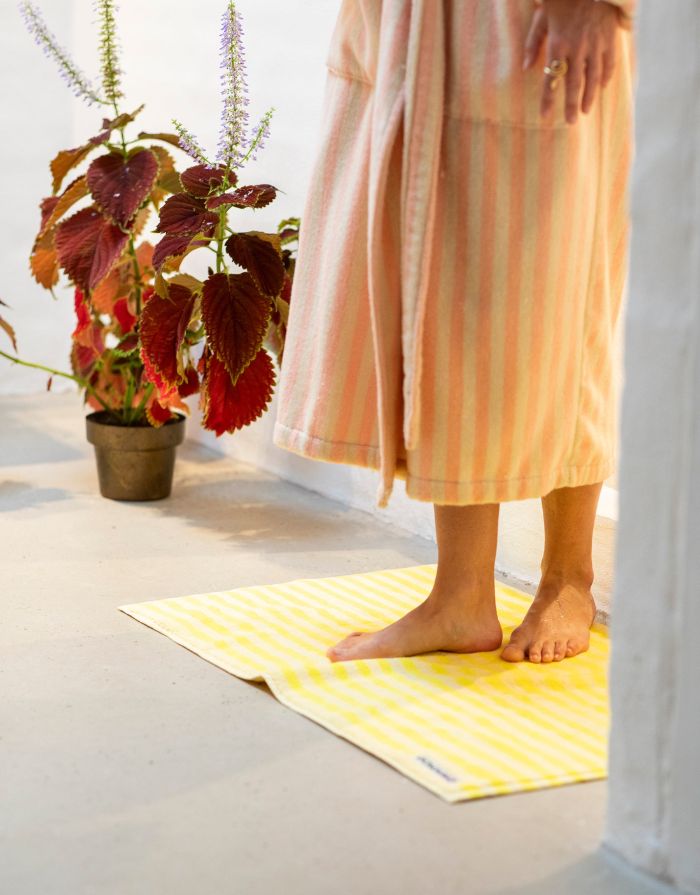 Badematte Naram I Pristine & Neon Yellow